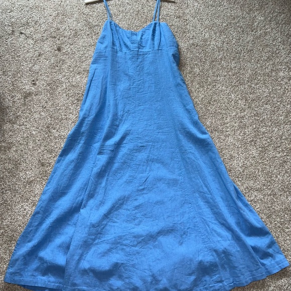 Abercrombie & Fitch Blue Linen Dress - Picture 1 of 4